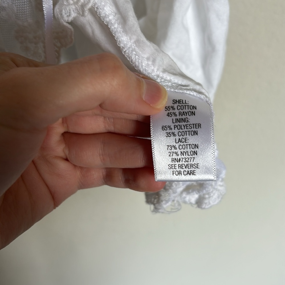 Candies Large White Lace Ribbon Coquette Babydoll Y2K Top - Picture 4 of 6